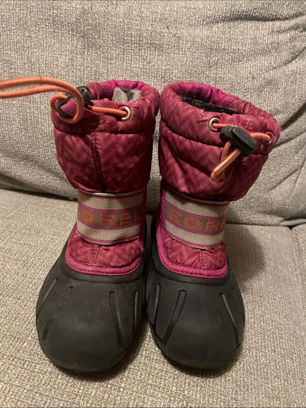 Sorel Kids Pink and Black Winter Snow Boots